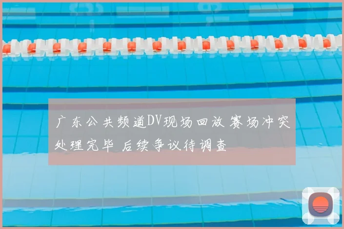 广东公共频道DV现场回放 赛场冲突处理完毕 后续争议待调查